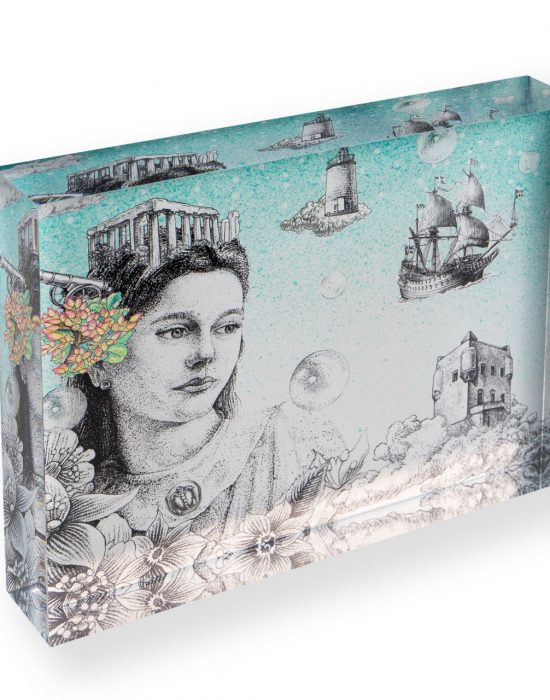 We Love Aegina Artwork Plexiglass