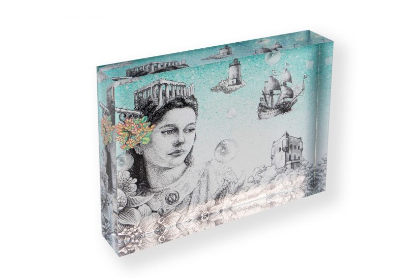 We Love Aegina Artwork Plexiglass