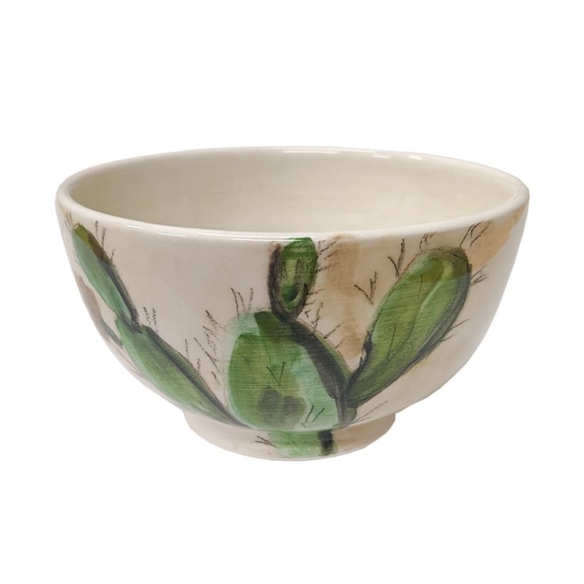 Handmade Ceramic Bowl Medium Size - Prickly Pear