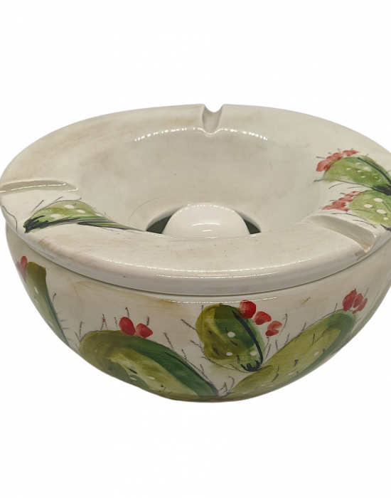 Ceramic ashtray prickly pear