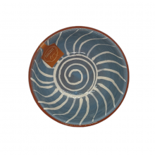 Κεραμικό Μπολ Μπλε Κεραμιδί Σχέδιο