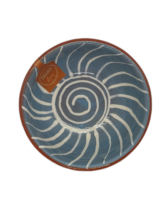 Κεραμικό Μπολ Μπλε Κεραμιδί Σχέδιο