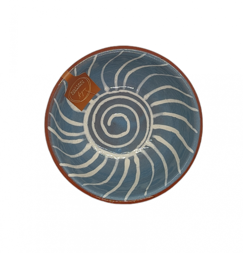 Κεραμικό Μπολ Μπλε Κεραμιδί Σχέδιο