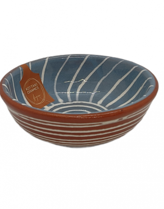 Κεραμικό Μπολ Μπλε Κεραμιδί Σχέδιο