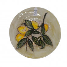 Κεραμικό Πιάτο Λεμόνια Φύλλα