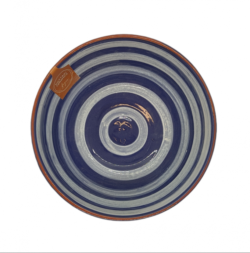 Κεραμική Σαλατιέρα Μπλε Ριγέ