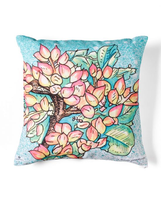 Cushion depicting a bouquet of pistachios