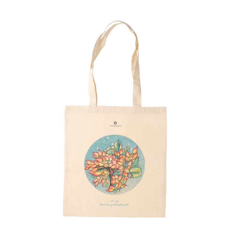Cotton shopping bag depicting a bouquet of pistachios